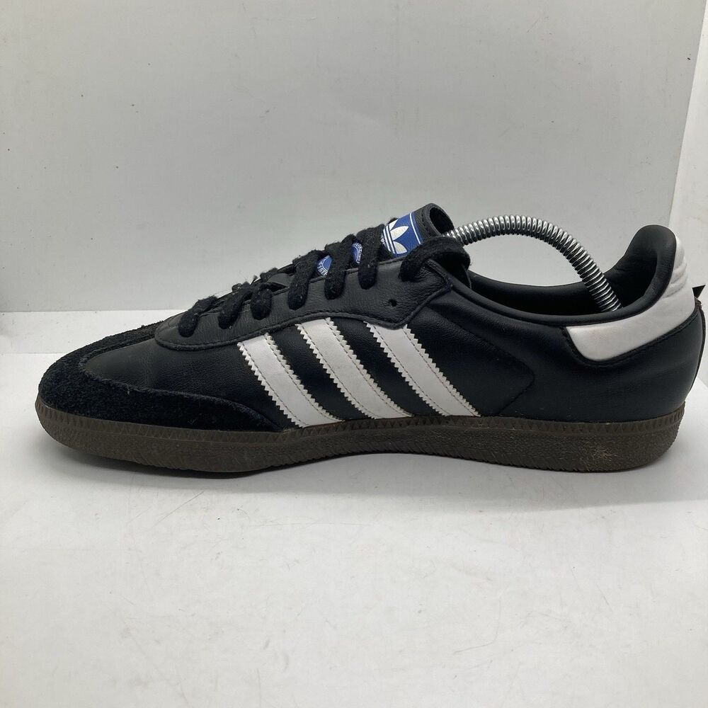 Adidas Originals Samba OG Trainers Mens 9.5 Black White B75807 Shoes Sneakers - Picture 8 of 11
